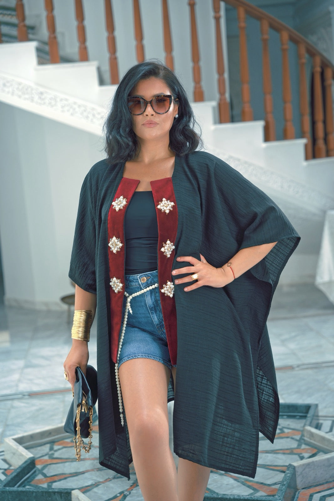Lara – Kimono en lin fluide – Hiya Couture