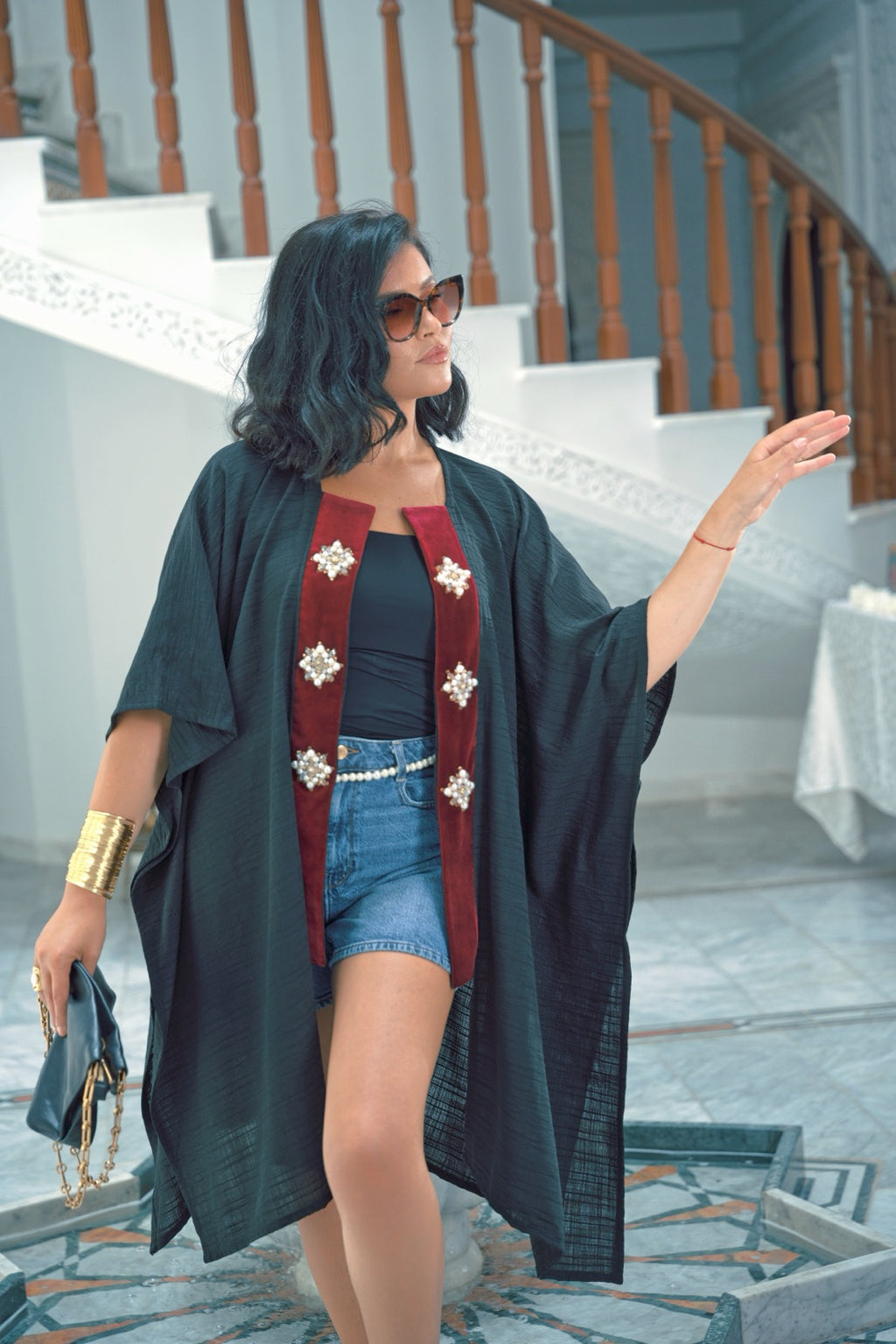Lara – Kimono en lin fluide – Hiya Couture