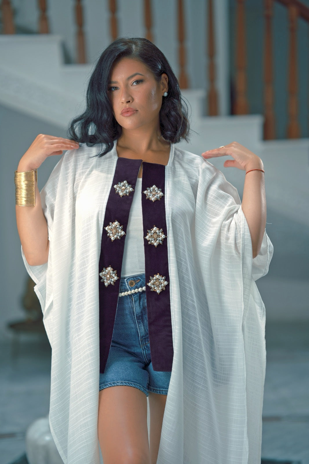 Lara – Kimono en lin fluide – Hiya Couture