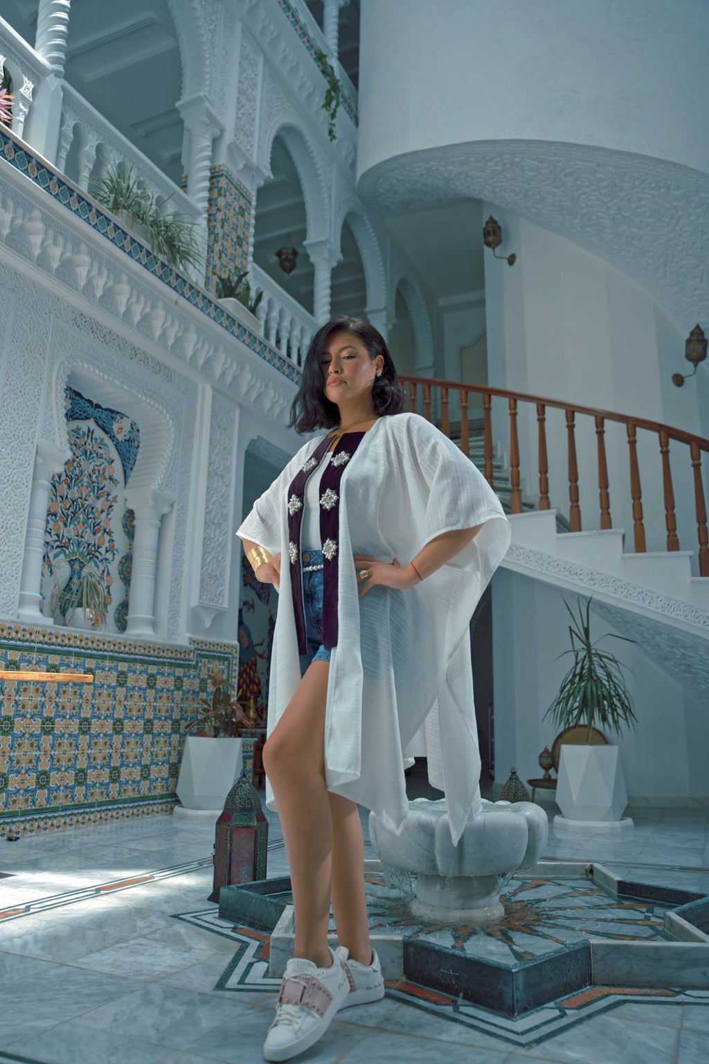 Lara – Kimono en lin fluide – Hiya Couture