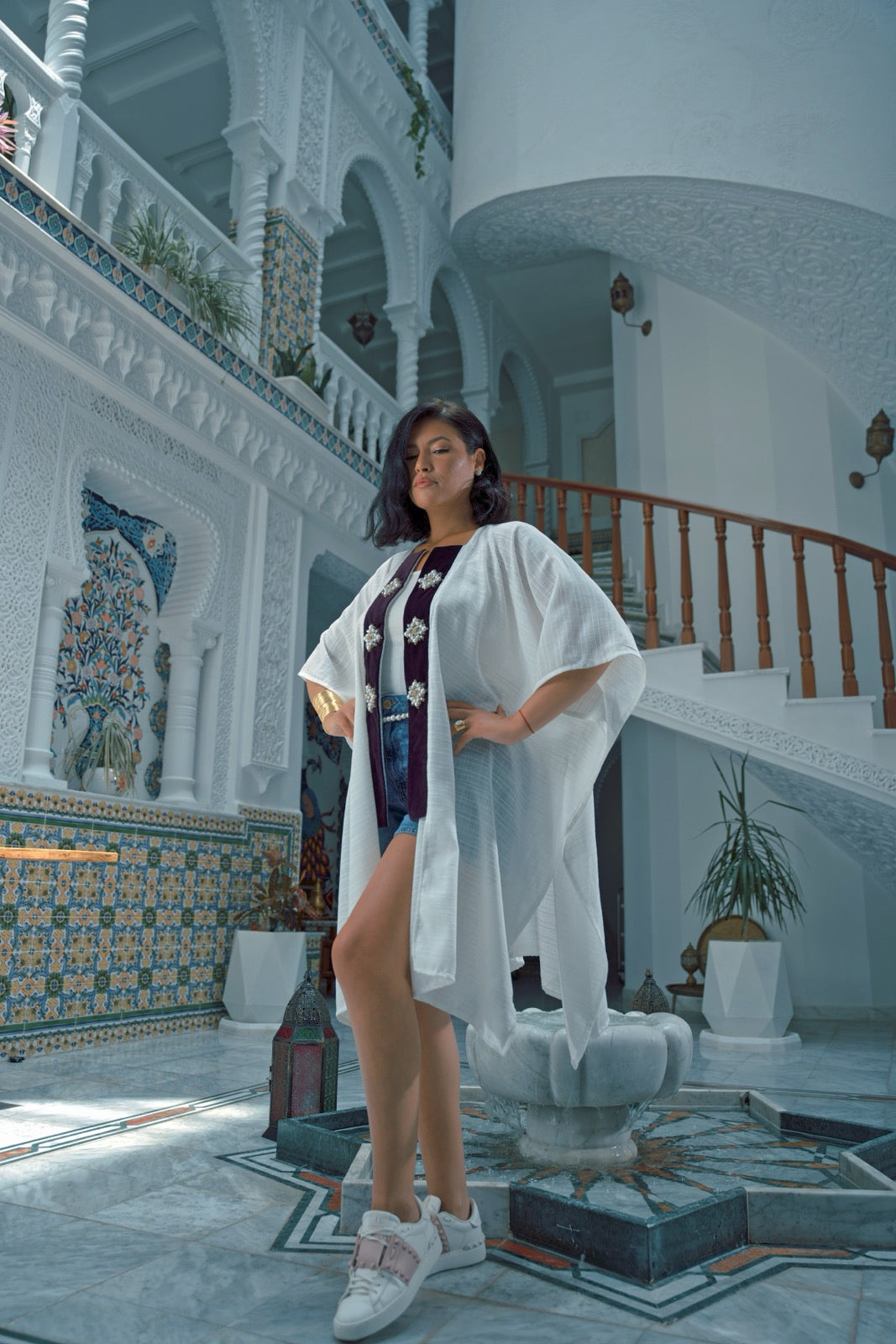 Lara – Kimono en lin fluide – Hiya Couture
